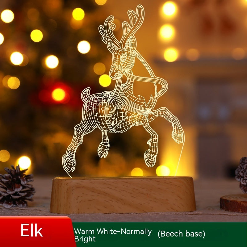 3D Acrylic LED Night Light – Perfect Christmas, and Decoration for Kids or Home.