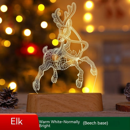 3D Acrylic LED Night Light – Perfect Christmas, and Decoration for Kids or Home.