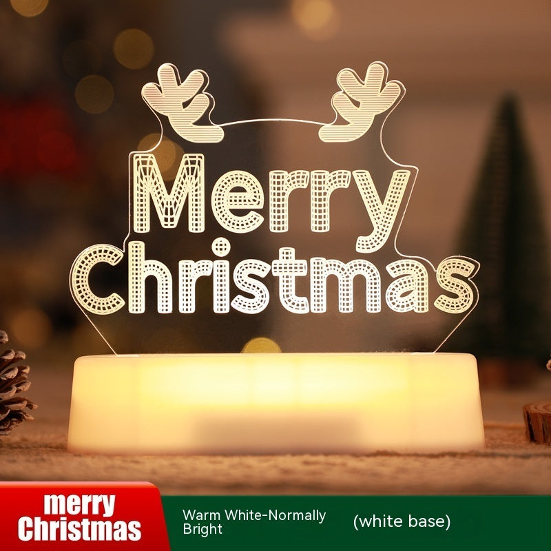 3D Acrylic LED Night Light – Perfect Christmas, and Decoration for Kids or Home.