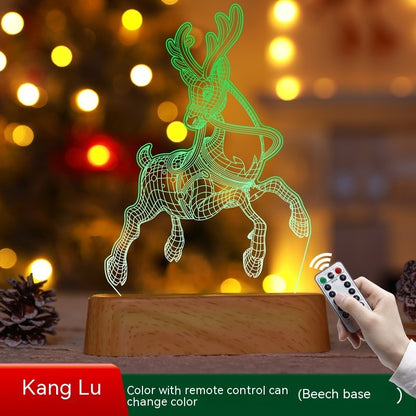 3D Acrylic LED Night Light – Perfect Christmas, and Decoration for Kids or Home.