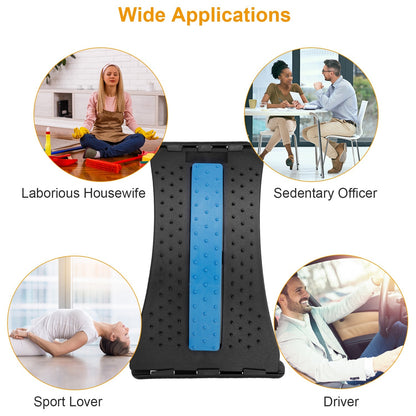 Multi-Level Back Stretcher for Pain Relief — Lumbar Support for Upper & Lower Back