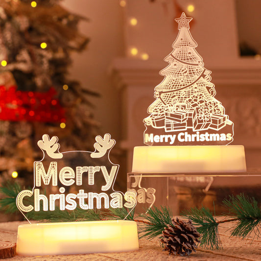 3D Acrylic LED Night Light – Perfect Christmas, and Decoration for Kids or Home.