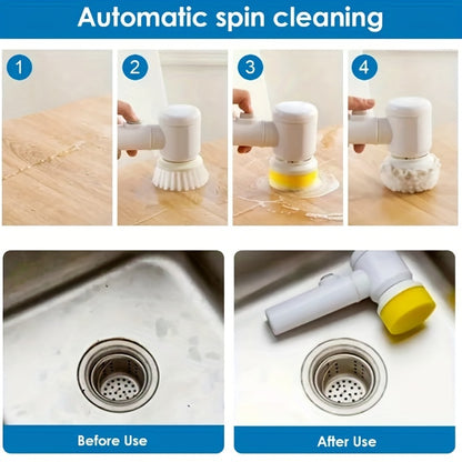 Electric Spin Cleaning Brush – USB Rechargeable Power Scrubber