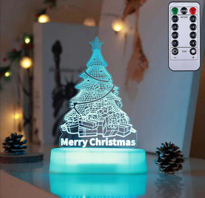 3D Acrylic LED Night Light – Perfect Christmas, and Decoration for Kids or Home.